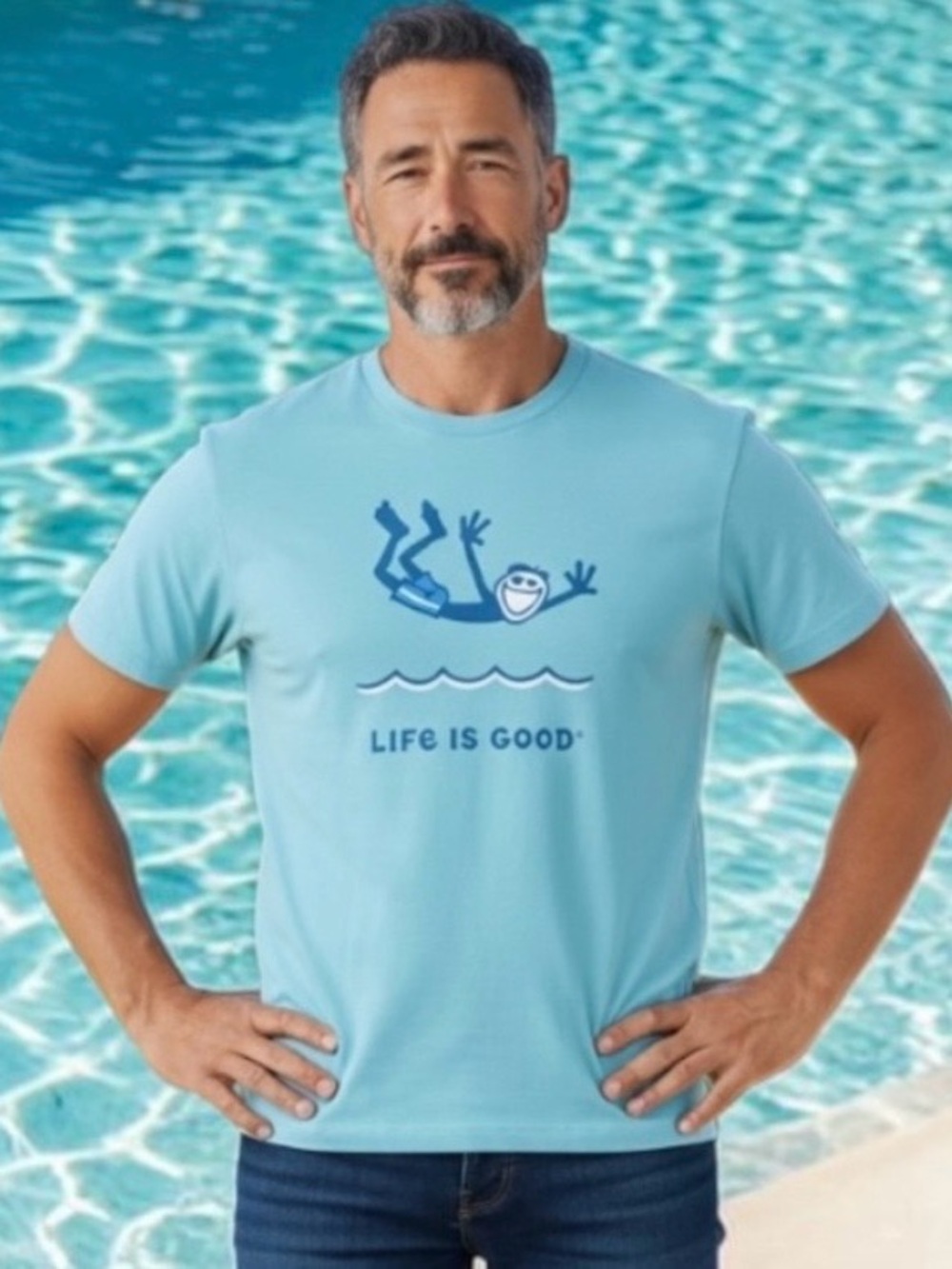 LIFE IS GOOD GRAPHIC T-SHIRT. NWT